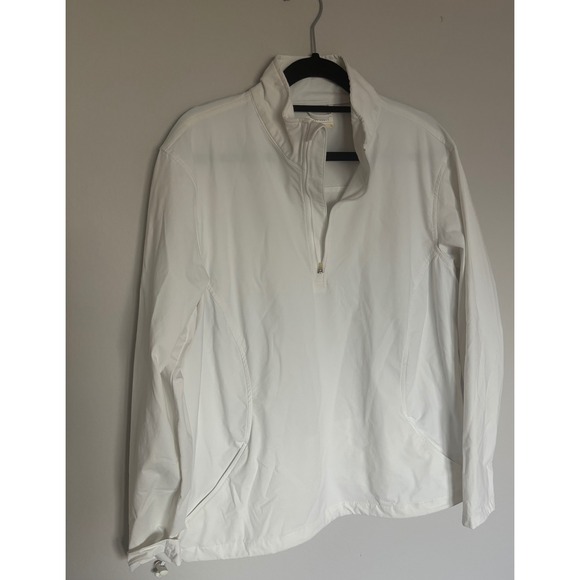 Lady Hagen Tops - Lady Hagen Womens White Quarter Zip Golf Pullover Jacket XL Mock Neck Activewear